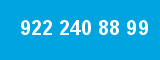 922 240 88 99 922 240 88 99
